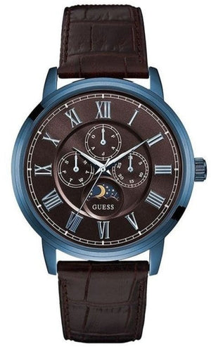 Guess Delancy Analog Brown Dial Brown Leather Strap Watch For Men - W0870G3