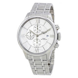 Tissot Chemin des Tourelles Automatic Chronograph White Dial Silver Steel Strap Watch for Men - T099.427.11.038.00