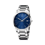 Calvin Klein City Blue Dial Silver Steel Strap Watch for Men - K2G2G14N