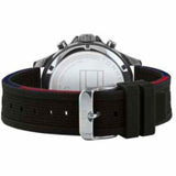 Tommy Hilfiger Bank Quartz Black Dial Black Rubber Strap Watch for Men - 1791724