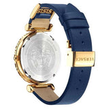 Versace Palazzo Empire Greca Quartz Blue Dial Blue Leather Strap Watch for Women - VEDV00219