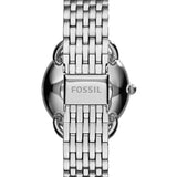 Fossil Tailor Silver Dial Silver Steel Strap Watch for Women - ES3712