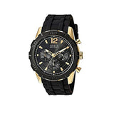 Guess Caliber Chronograph Black Dial Black Rubber Strap Watch for Men - W0864G3