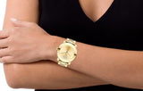 Movado Bold Gold Dial Yellow Gold Steel Strap Watch for Women - 3600104