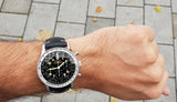 Breitling Navitimer Ref. 806 1959 Re-Edition Black Dial Brown Leather Strap Watch for Men - AB0910371B1X1