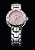 Tag Heuer Link Diamonds Pink Dial Silver Steel Strap Watch for Women - WAT1415.BA0954