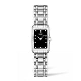 Longines Dolcevita Black Dial Silver Steel Strap Watch for Women - L5.258.4.57.6
