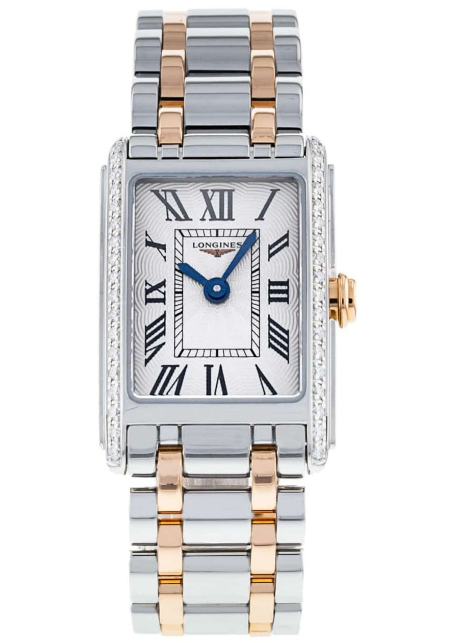 Longines Dolcevita Diamonds White Dial Two Tone Steel Strap Watch for Women - L5.258.5.79.7
