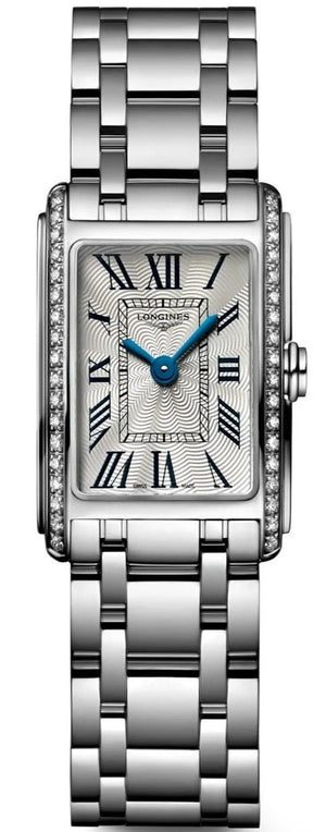 Longines Dolcevita Diamonds Silver Dial Silver Steel Strap Watch for Women - L5.258.0.71.6