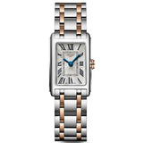 Longines Dolcevita 18K Gold Silver Dial Two Tone Steel Strap Watch for Women - L5.258.5.71.7