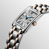 Longines Dolcevita 18K Gold Silver Dial Two Tone Steel Strap Watch for Women - L5.258.5.71.7