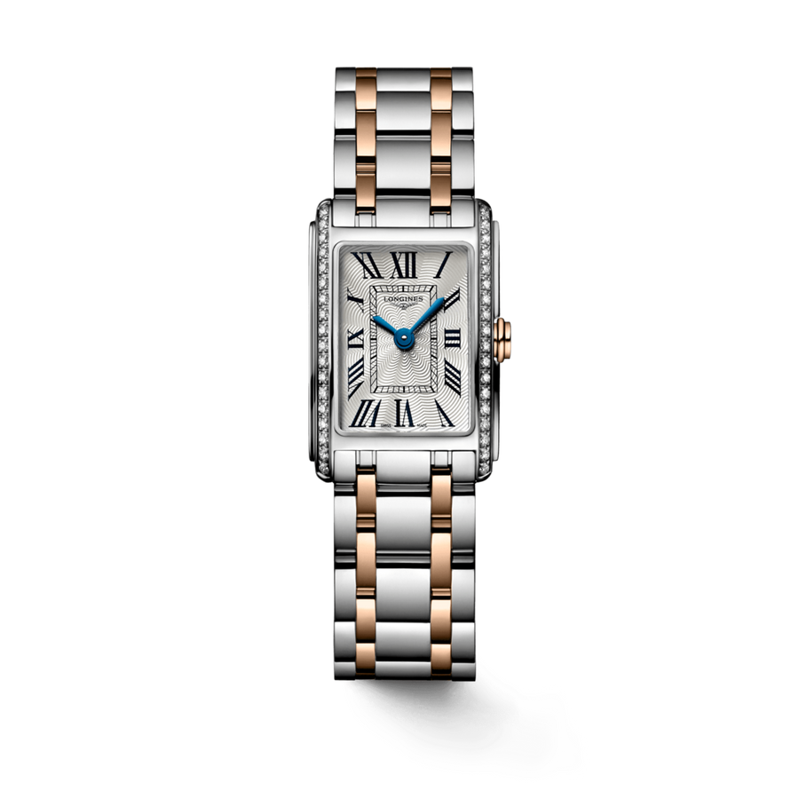 Longines Dolcevita Diamonds White Dial Two Tone Steel Strap Watch for Women - L5.258.5.79.7
