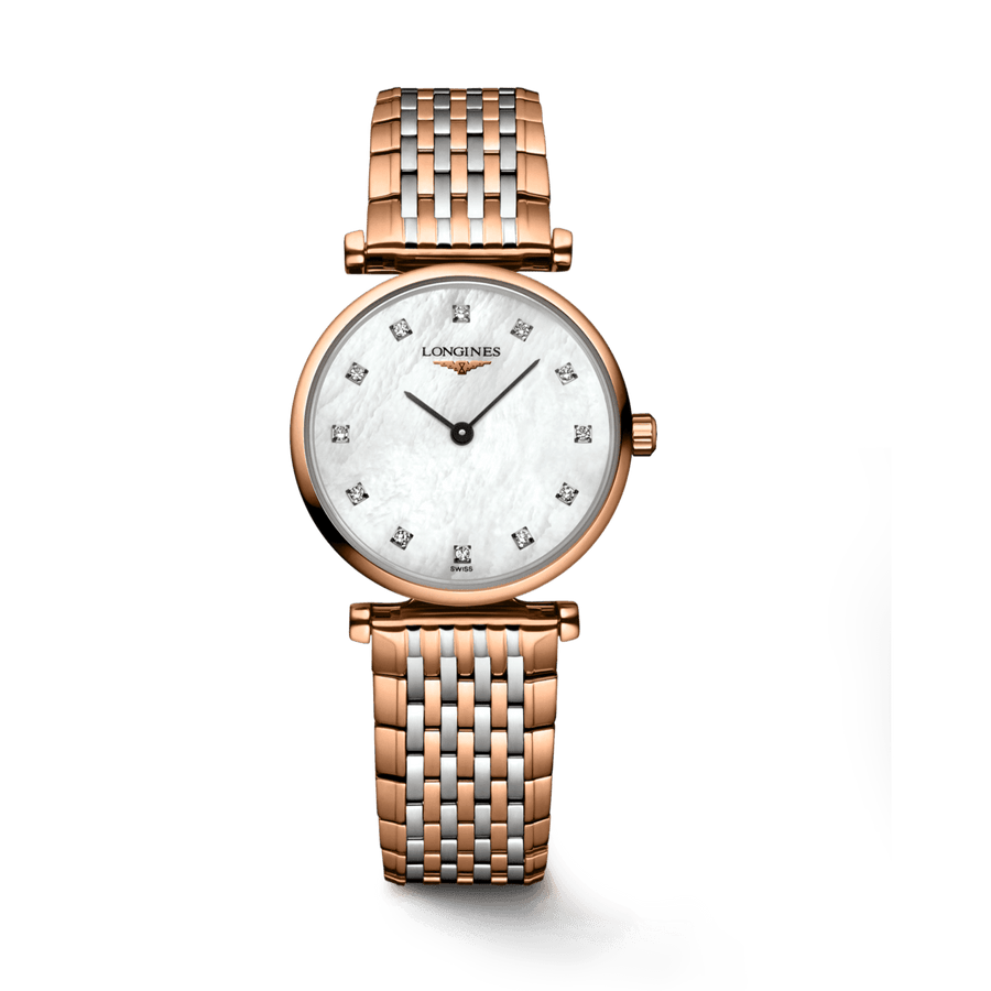 Longines La Grande Classique De Longines Diamonds Mother of Pearl Dial Two Tone Mesh Bracelet  Watch for Women - L4.209.1.97.7