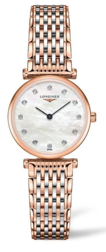Longines La Grande Classique De Longines Diamonds Mother of Pearl Dial Two Tone Mesh Bracelet  Watch for Women - L4.209.1.97.7