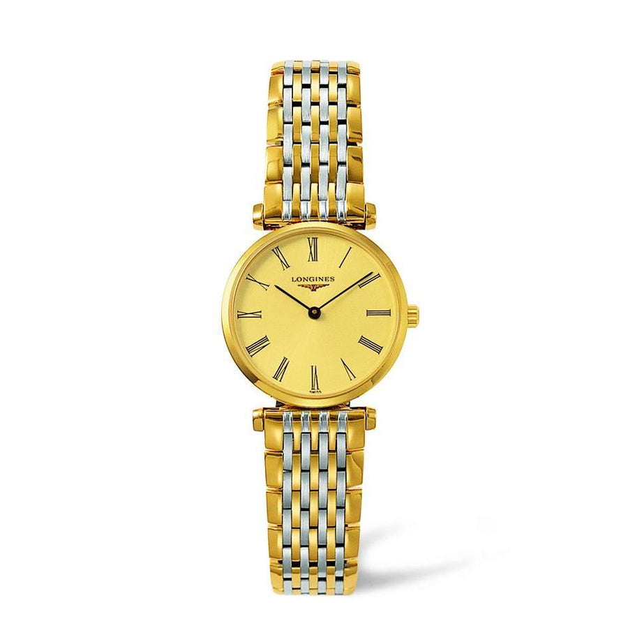 Longines La Grande Classique de Longines Gold Dial Two Tone Steel Strap Watch for Women - L4.209.2.31.7