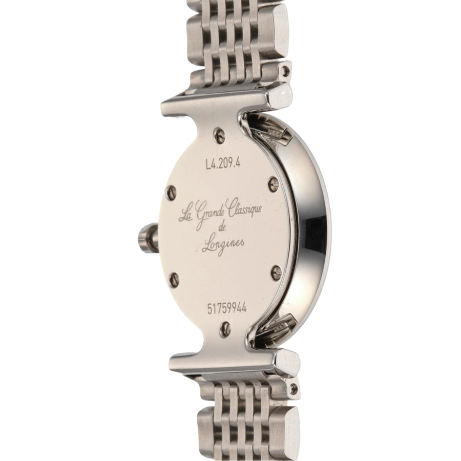 Longines La Grande Classique Diamonds White Dial Silver Steel Strap Watch for Women - L4.209.4.87.6