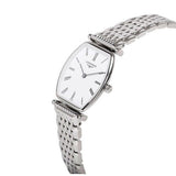 Longines La Grande Classique de Longines Tonneau White Dial Silver Steel Strap Watch for Women - L4.205.4.11.6