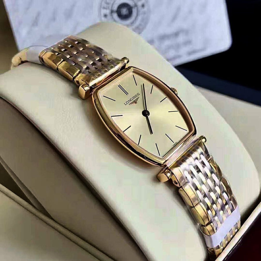 Longines La Grande Classique Tonneau 22 Yellow Gold Watch for Women - L4.205.2.32.7
