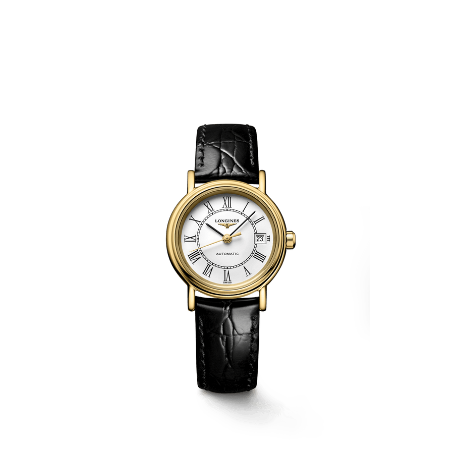 Longines Presence Automatic White Dial Black Watch for Women - L4.321.2.11.2