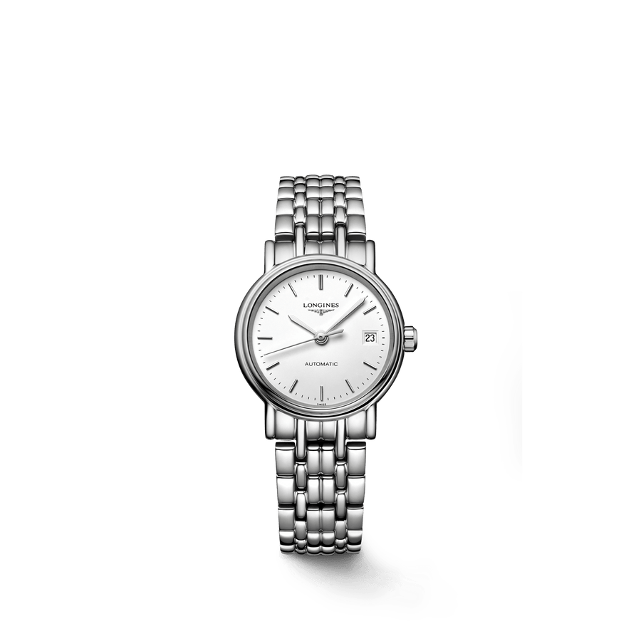 Longines Presence 25.5mm Automatic Stainless Steel Watch for Women - L4.321.4.12.6