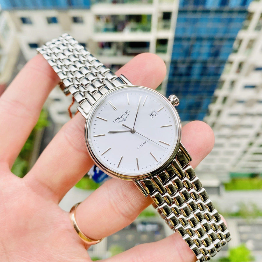 Longines Presence 38.5mm Automatic Stainless Steel Watch for Men - L4.921.4.12.6