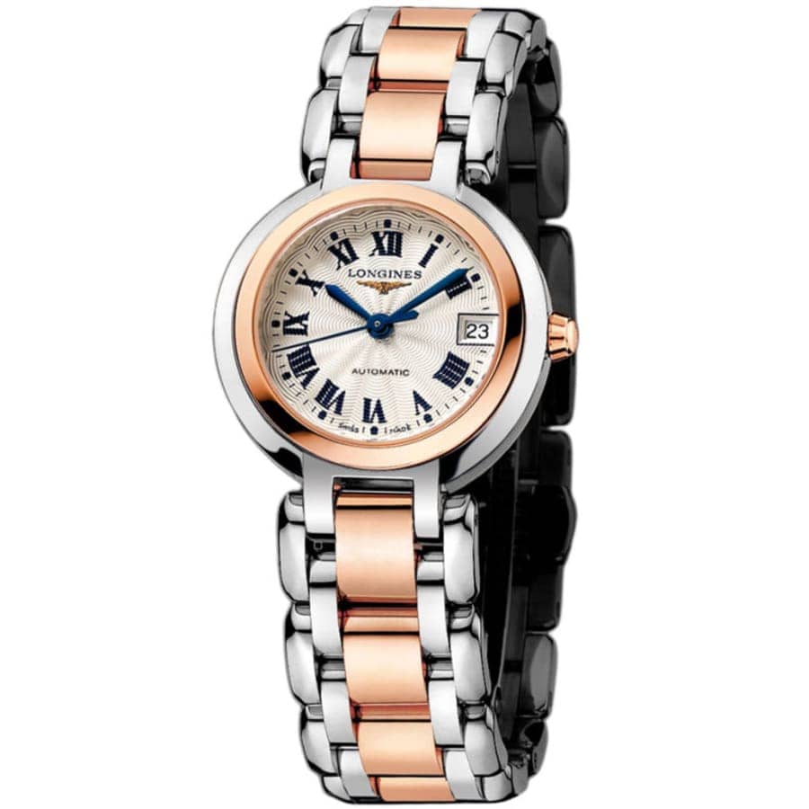 Longines PrimaLuna Automatic 26.5mm Silver Dial Two Tone Steel Strap Watch for Women - L8.111.5.78.6