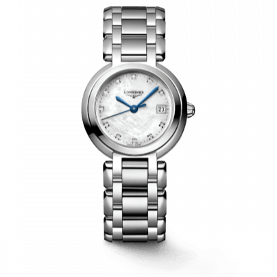 Longines PrimaLuna Mother of Pearl Dial Silver Steel Strap Watch for Women - L8.110.4.87.6