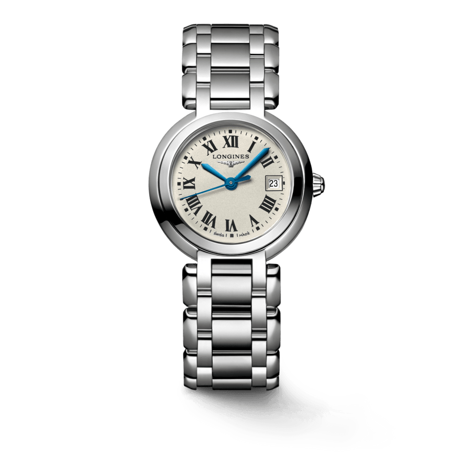 Longines PrimaLuna White Dial Silver Steel Strap Watch for Women - L8.110.4.71.6