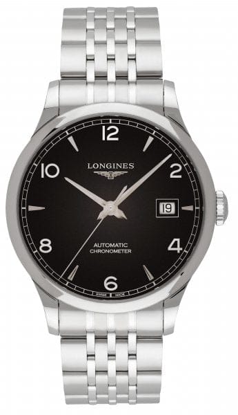 Longines Record Black Dial Automatic Stainless Steel 40mm Watch for Men - L2.821.4.56.6
