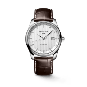 Longines Master Collection Automatic 40mm White Dial Brown Leather Strap Watch for Men - L2.793.4.77.3