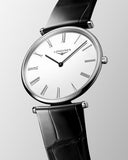 Longines La Grande Classique De Longines White Dial Black Leather Strap Watch for Women - L4.755.4.11.2