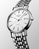 Longines Presence Automatic White Dial Silver Steel Strap Watch for Men - L4.921.4.12.6