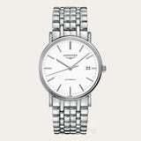 Longines Presence Automatic White Dial Silver Steel Strap Watch for Men - L4.921.4.12.6