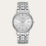 Longines Presence 38.5mm Automatic Silver Dial Silver Mesh Bracelet Watch for Men - L4.921.4.72.6