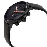 Calvin Klein High Noon Black Dial Black Leather Strap Watch for Men - K8M274CB