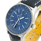 Breitling Navitimer Automatic 41 Blue Dial Blue Leather Strap Watch for Men - A17326161C1P3