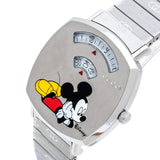 Gucci Grip Disney Mickey Mouse Silver Dial Silver Steel Strap Watch For Women - YA157418