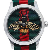 Gucci Le Marche des Merveilles Red & Green Dial Red & Green Nylon Strap Unisex Watch - YA1264060