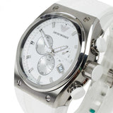 Emporio Armani Sportivo Analog Quartz White Dial White Rubber Strap Watch For Men - AR6103