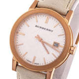 Burberry The City White Dial White Leather Strap Watch for Women - BU9012