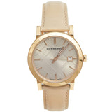 Burberry The City Beige Dial Brown Leather Strap Watch for Women - BU9014