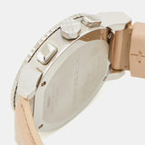 Burberry The City Chronograph Rose Gold Dial Beige Leather Strap Watch For Women - BU9702