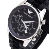 Emporio Armani Sportivo Black Dial Two Tone Ceramic Bracelet Watch For Men - AR5866