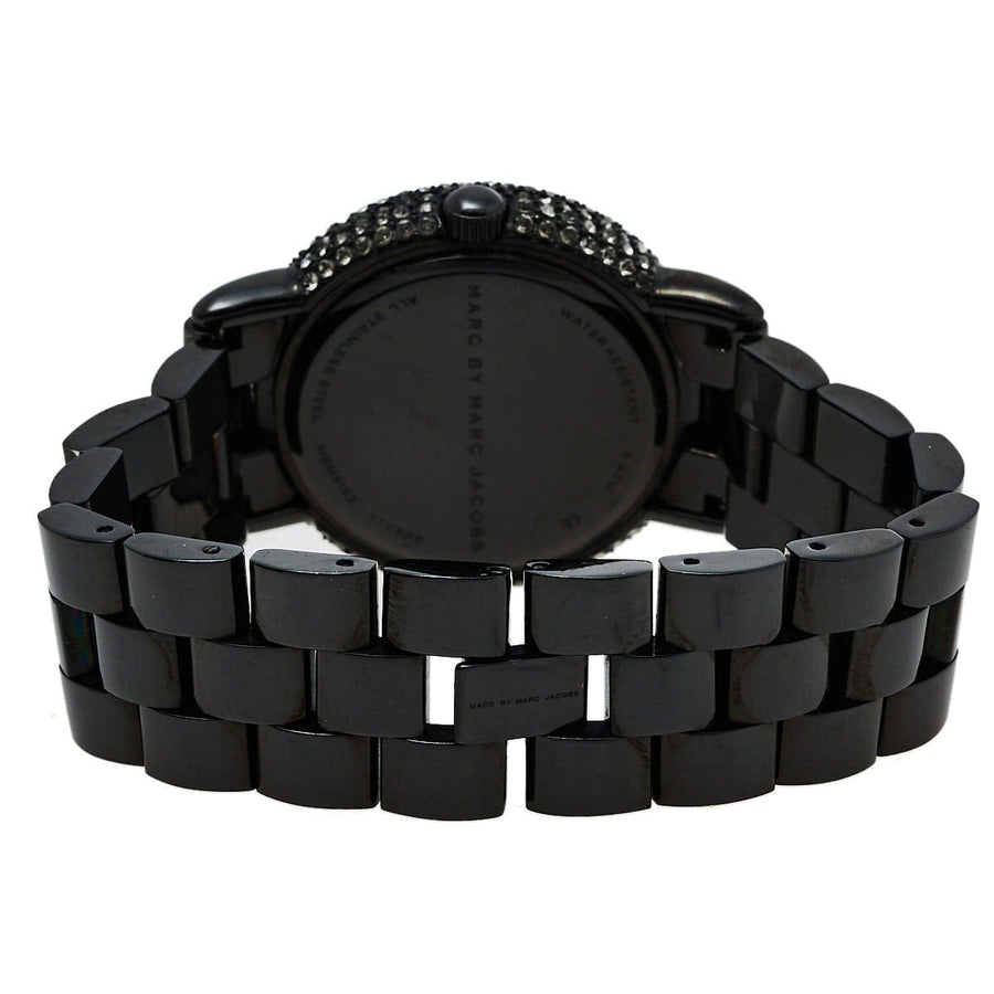 Marc Jacobs Marci Black Dial Black Steel Dial Strap Watch for Women - MBM3193