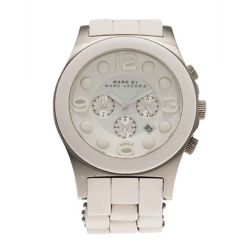 Marc Jacobs Pelly White Dial White Silicone Strap Watch for Women - MBM2565
