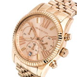 Michael Kors Lexington Rose Gold Dial Rose Gold Steel Strap Watch for Women - MK5569