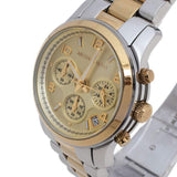 Michael Kors Runway Gold Dial Two Tone Steel Strap Watch for Women - MK5137