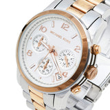 Michael Kors Runway Silver Dial Two Tone Steel Strap Watch for Women - MK5315