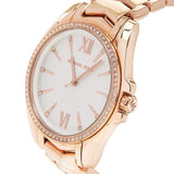 Michael Kors Whitney Quartz White Dial Rose Gold Steel Strap Watch For Women - MK6694