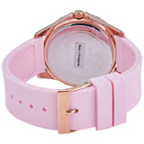 Guess Sparkling Diamonds Pink Dial Pink Rubber Strap Watch for Women - W0032L9